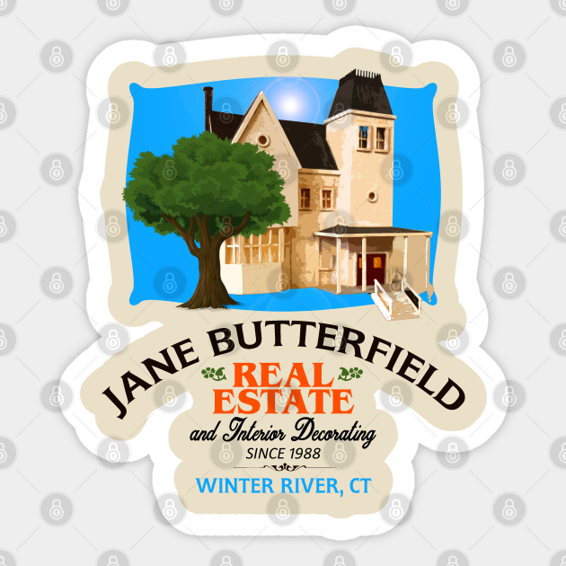 Jane Butterfield Real Estate from Beetlejuice Beetlejuice Sticker